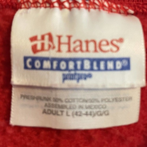 Vintage Hanes Large Sweatshirt Red “I Love The USA” Graphic Embroidery American… - Picture 4 of 5